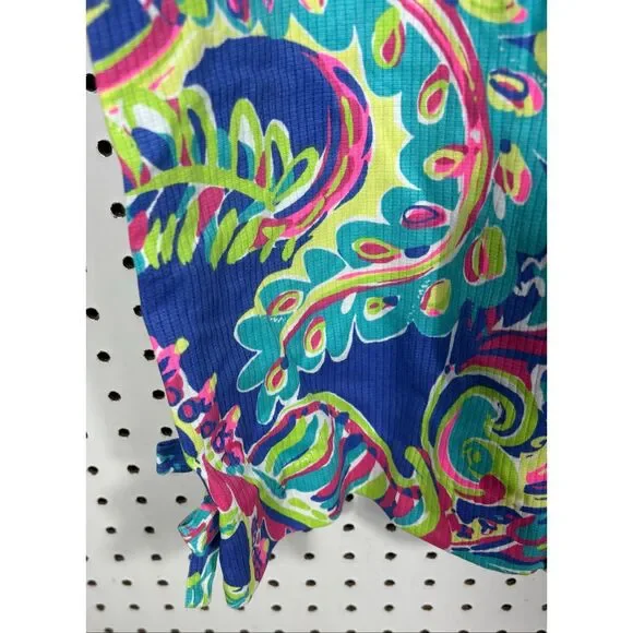 Lilly Pulitzer Delia Shift Dress Toucan Play Cotton Colorful Floral Bows size 8 - Picture 4 of 7